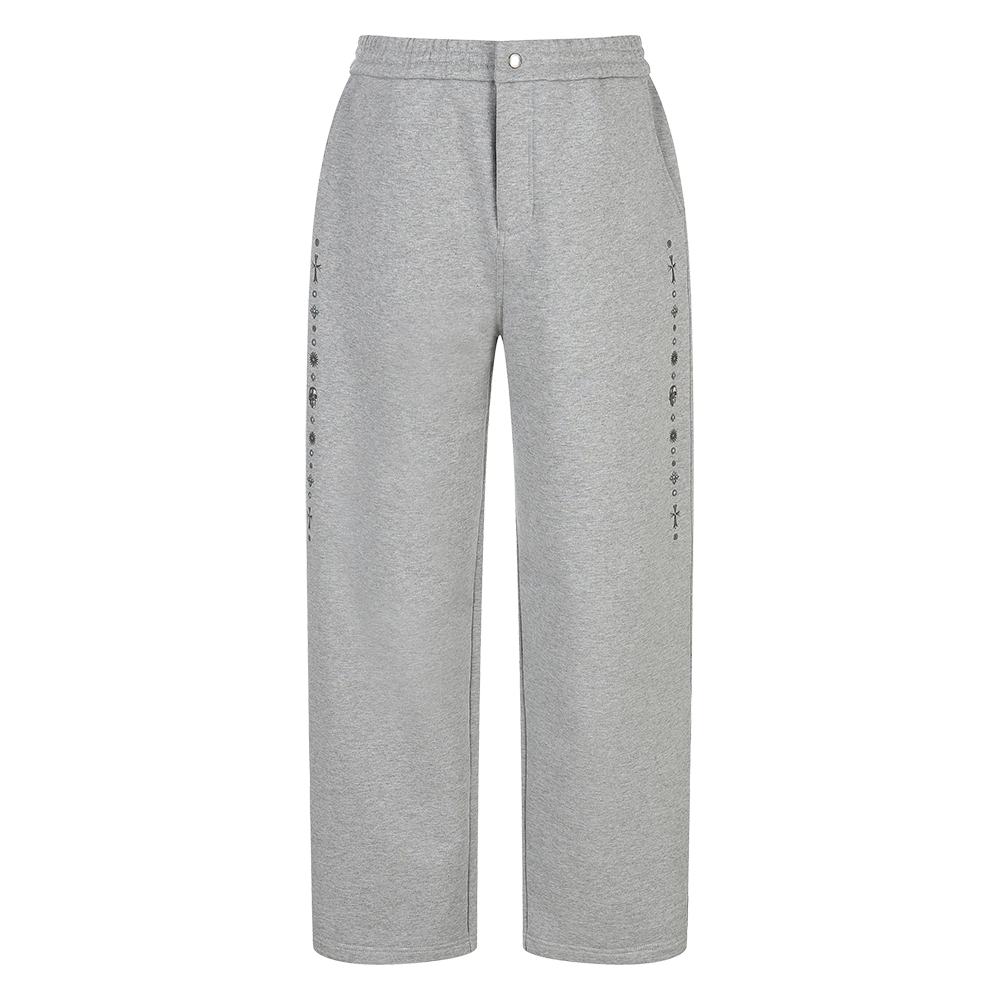 하이드로겐 유니 콘초 그래픽 팬츠 멜란지 그레이(HYDROGEN Unisex Concho Graphic Pants Melange Grey)