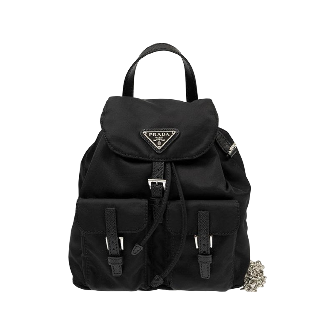 프라다 리나일론 미니 백팩 블랙(Prada Re-Nylon Mini Backpack Black)