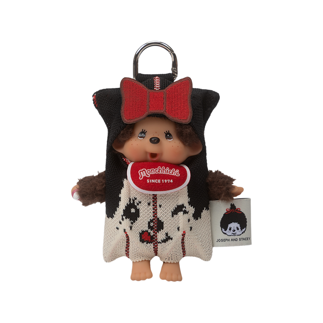 [KREAM 단독][사은품증정] 조셉앤스테이시 럭키 플리츠 니트 미니 멀티 파우치 몬치치 걸 블랙 + 리본 와펜 레드([KREAM 단독][사은품증정] JOSEPH&STACEY Lucky Pleats Knit  Mini Multi Pouch Monchhichi Girl Black with Ribbon Wappen Red) - 3