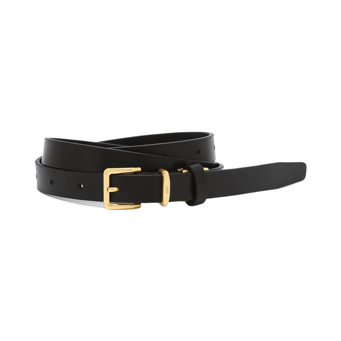 AABE6E026BK Athe Vanessabruno Acc Black Square Buckle Leather Belt Black