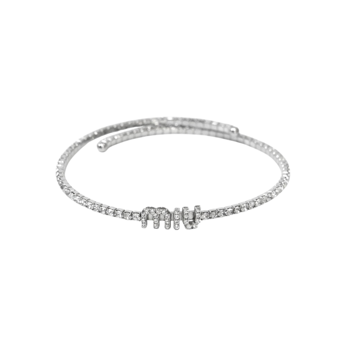 미우미우 큐빅 실버 초커 목걸이 A-B49754(Miu Miu Cubic Silver Choker Necklace A-B49754)