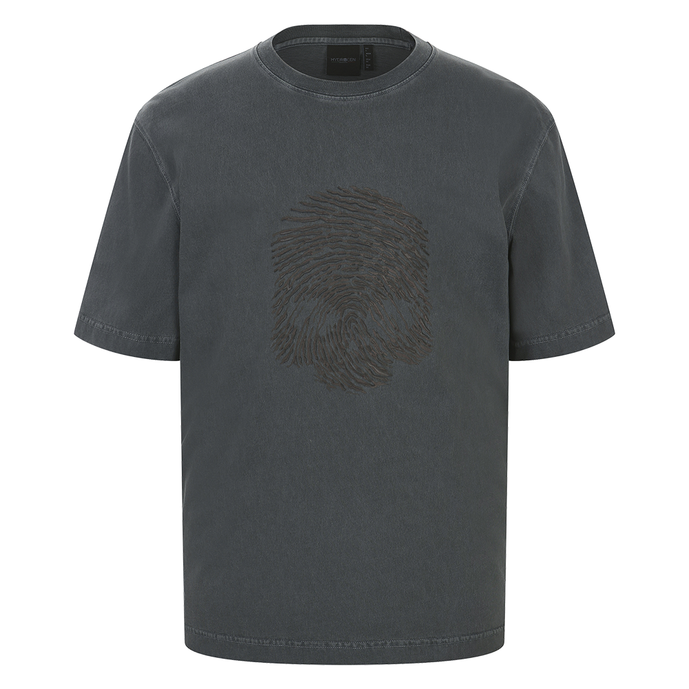 하이드로겐 남성 피그먼트 그래픽 티셔츠 그레이(HYDROGEN Men's Pigment Graphic T-Shirt Grey) - 1