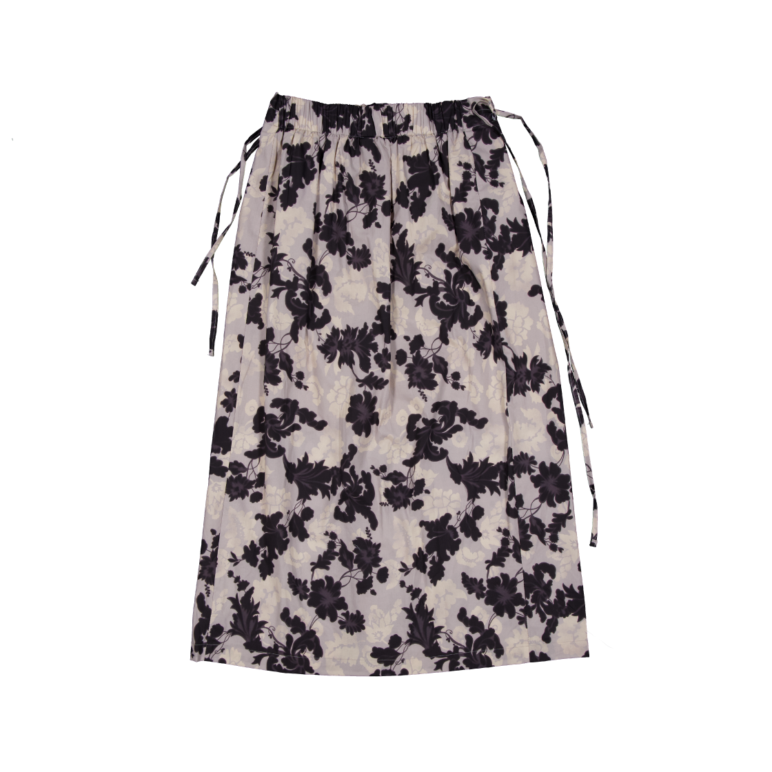 쿠키시 플라워 슬릿 스커트 그레이(Kookeesee Flower Slit Skirt Grey)