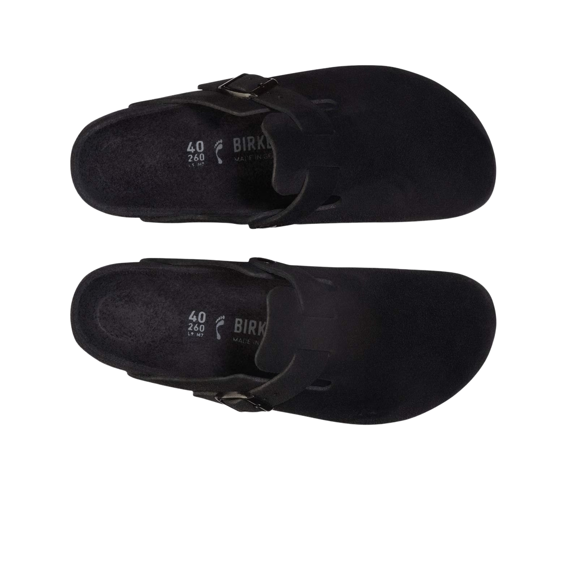 버켄스탁 보스턴 스웨이드 레더 블랙 - 레귤러(Birkenstock Boston Suede Leather Black - Regular) - 2