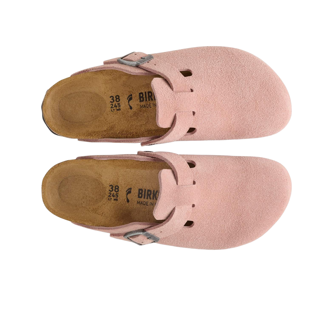 버켄스탁 보스턴 스웨이드 레더 핑크 클레이 - 레귤러(Birkenstock Boston Suede Leather Pink Clay - Regular) - 2