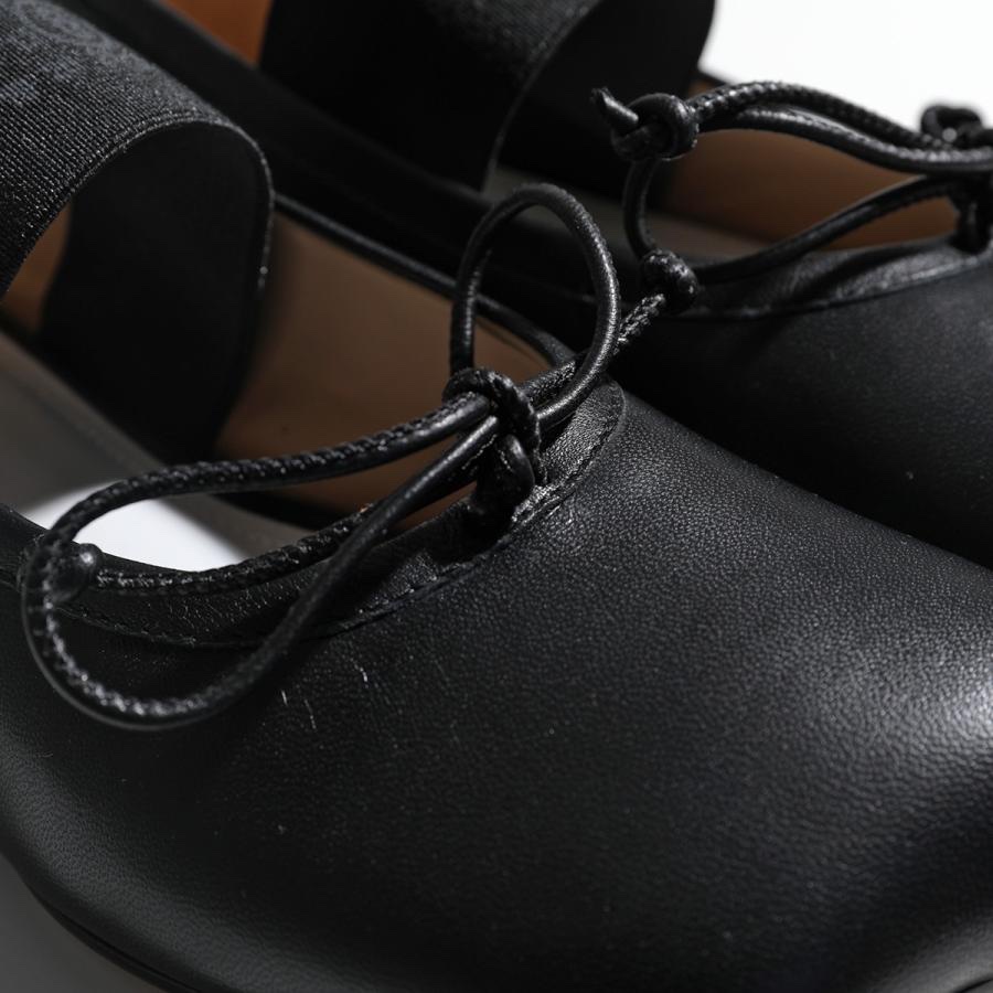 (W) MM6 Maison Margiela Anatomic Numeric Ballerinas Black 착용 스타일 - 2