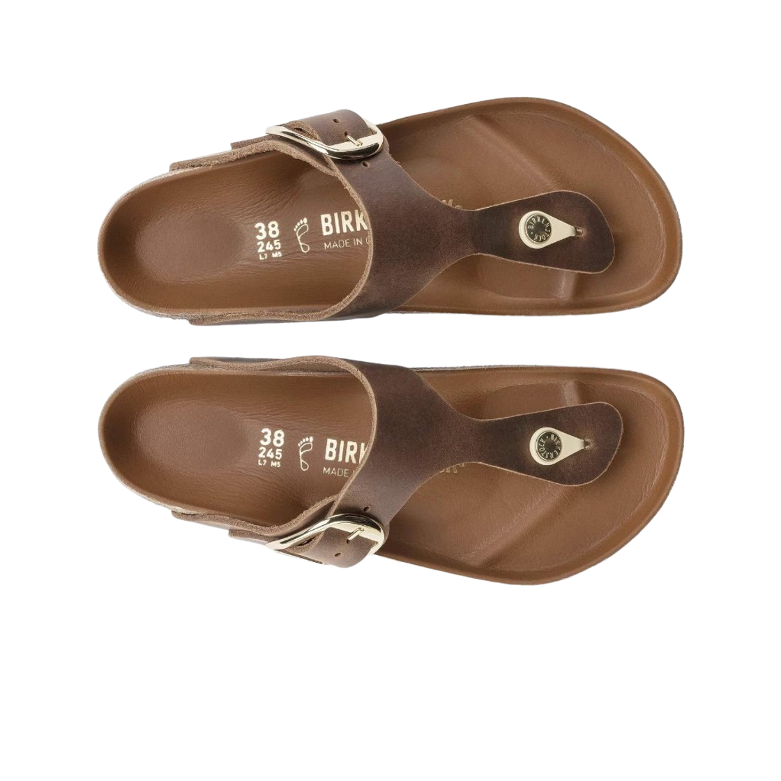 (W) 버켄스탁 지제 빅 버클 꼬냑 - 레귤러((W) Birkenstock Gizeh Big Buckle Cognac - Regular) - 2