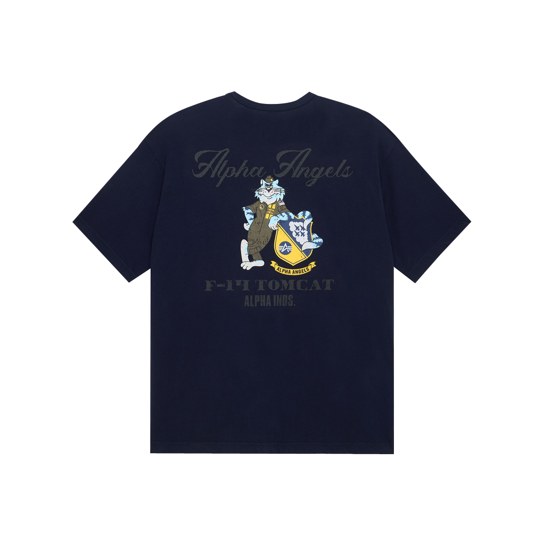 알파 인더스트리 릴랙스드 알파 엔젤스 티셔츠 레플리카 블루(ALPHA INDUSTRIES Relaxed Alpha Angels Tee Replica Blue)