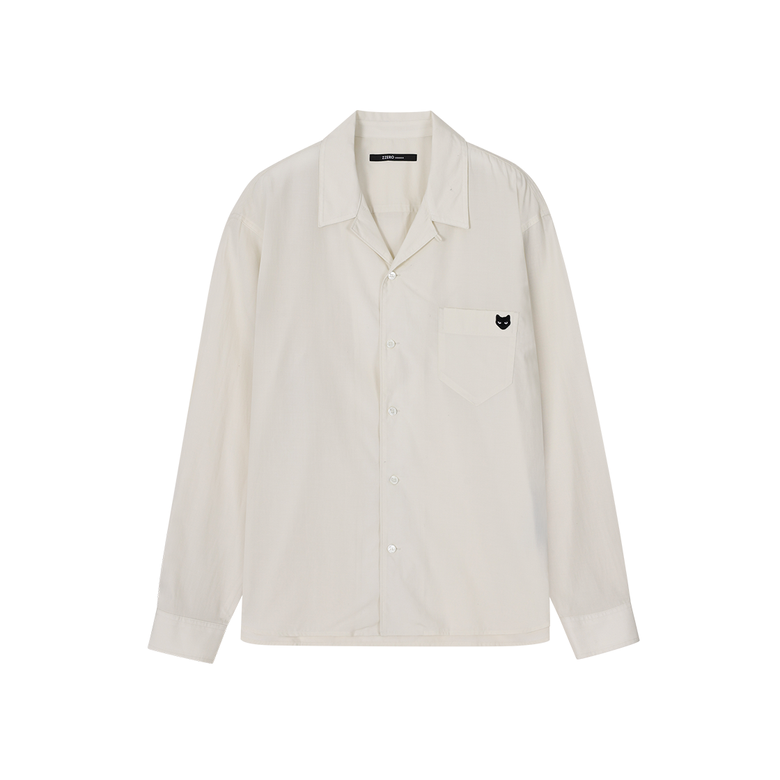 SI2SH811IV SONGZIO ZZERO Panther Open Collar Shirt Ivory