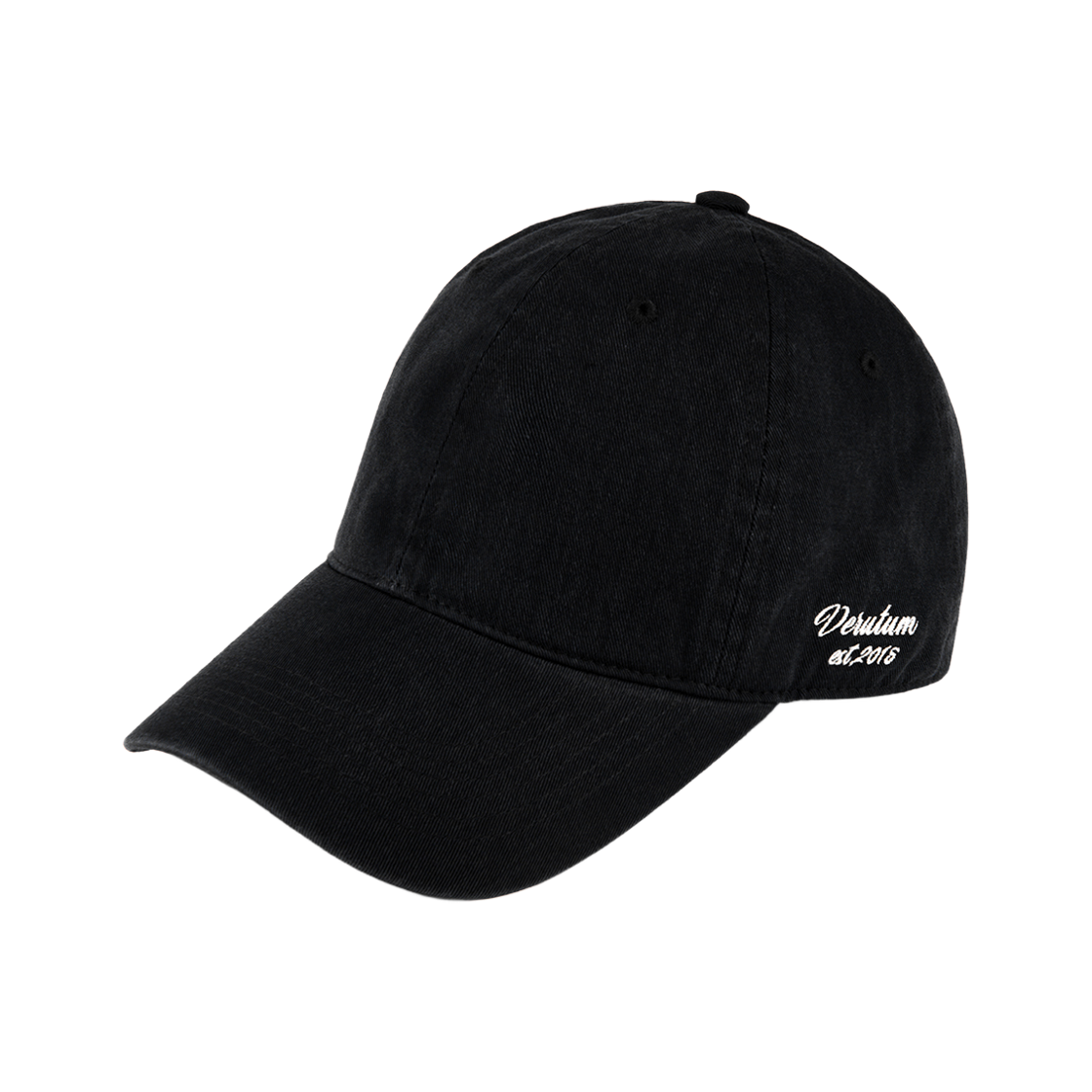 베루툼 사이드 로고 바이오 워싱 캡 블랙(VERUTUM BC249B Side Logo Bio Washing Cap Black)