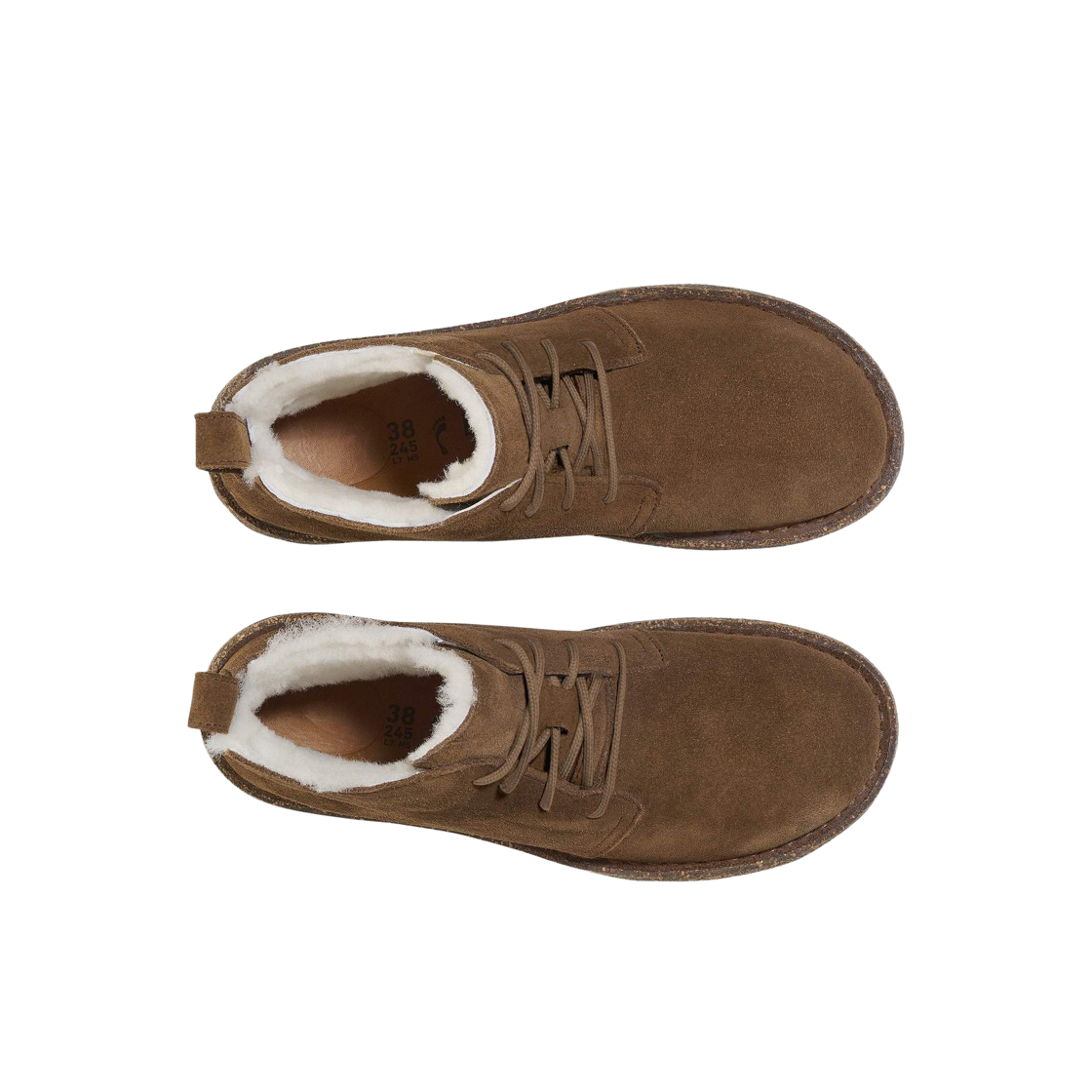 (W) 버켄스탁 업살라 미드 셔링 스웨이드 레더 다크 티 - 내로우((W) Birkenstock Uppsala Mid Shearling Suede Leather Dark Tea - Narrow) - 2