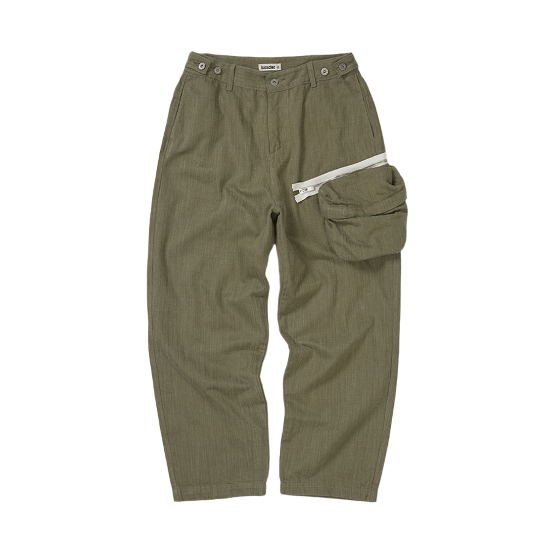 카락터 트래퍼 파우치 팬츠 애쉬 카키(Karactor Trapper Pouch Pants Ash Khaki)