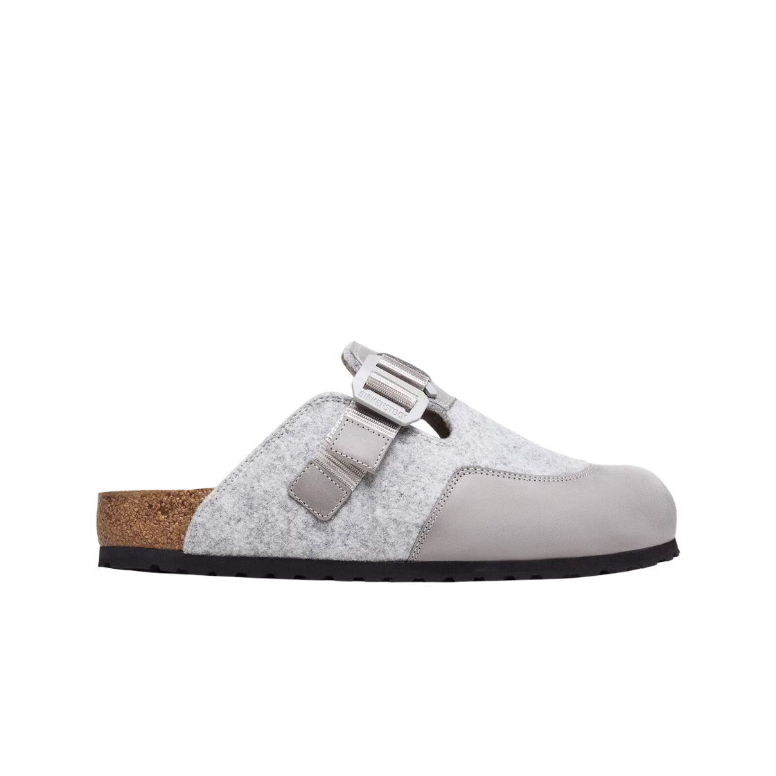 1030202 Birkenstock Boston Nova Felt Leather Textile Stone Coin - Regular