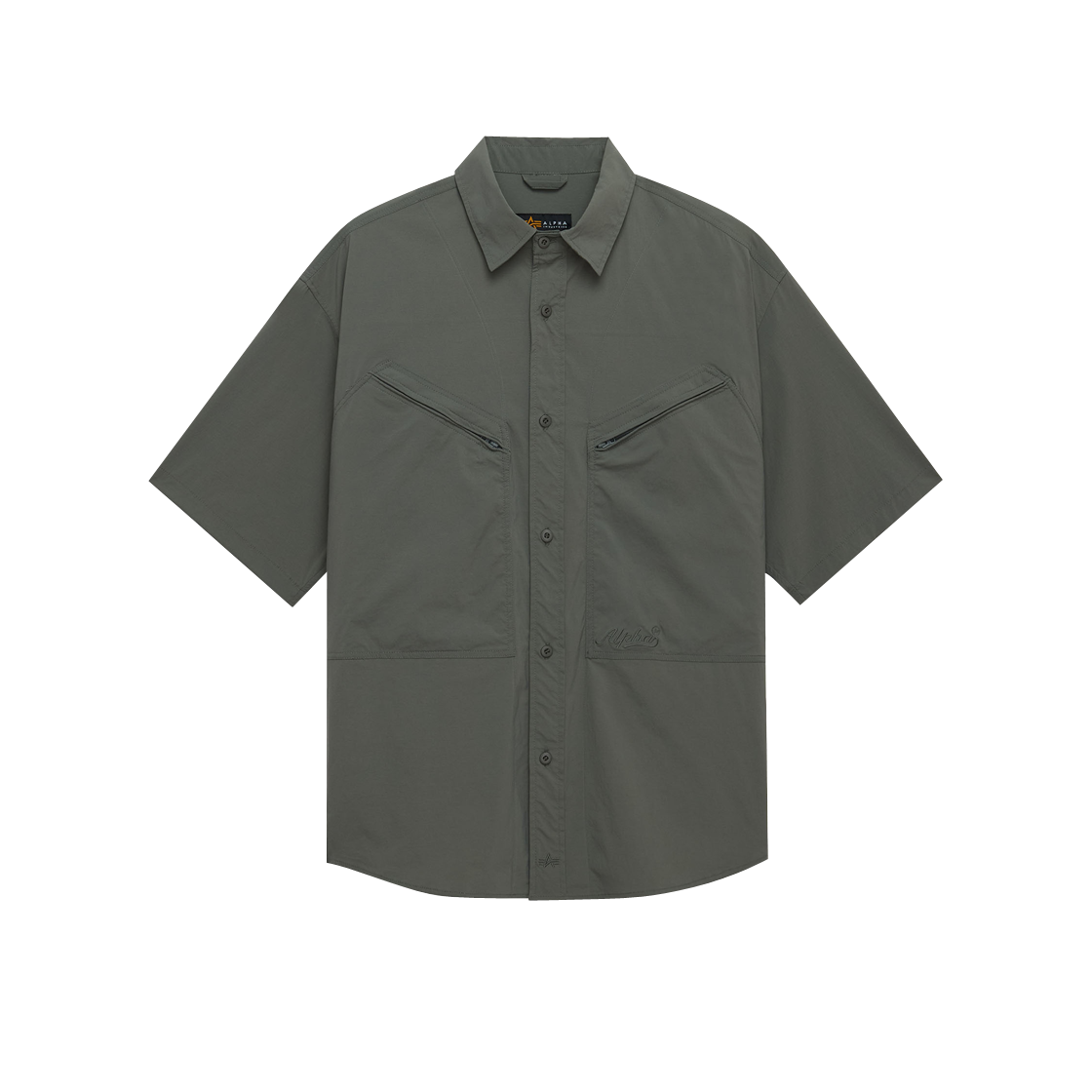 AI26I1000003FIG ALPHA INDUSTRIES SS CWU 27/P Relaxed Shirt Field Gray