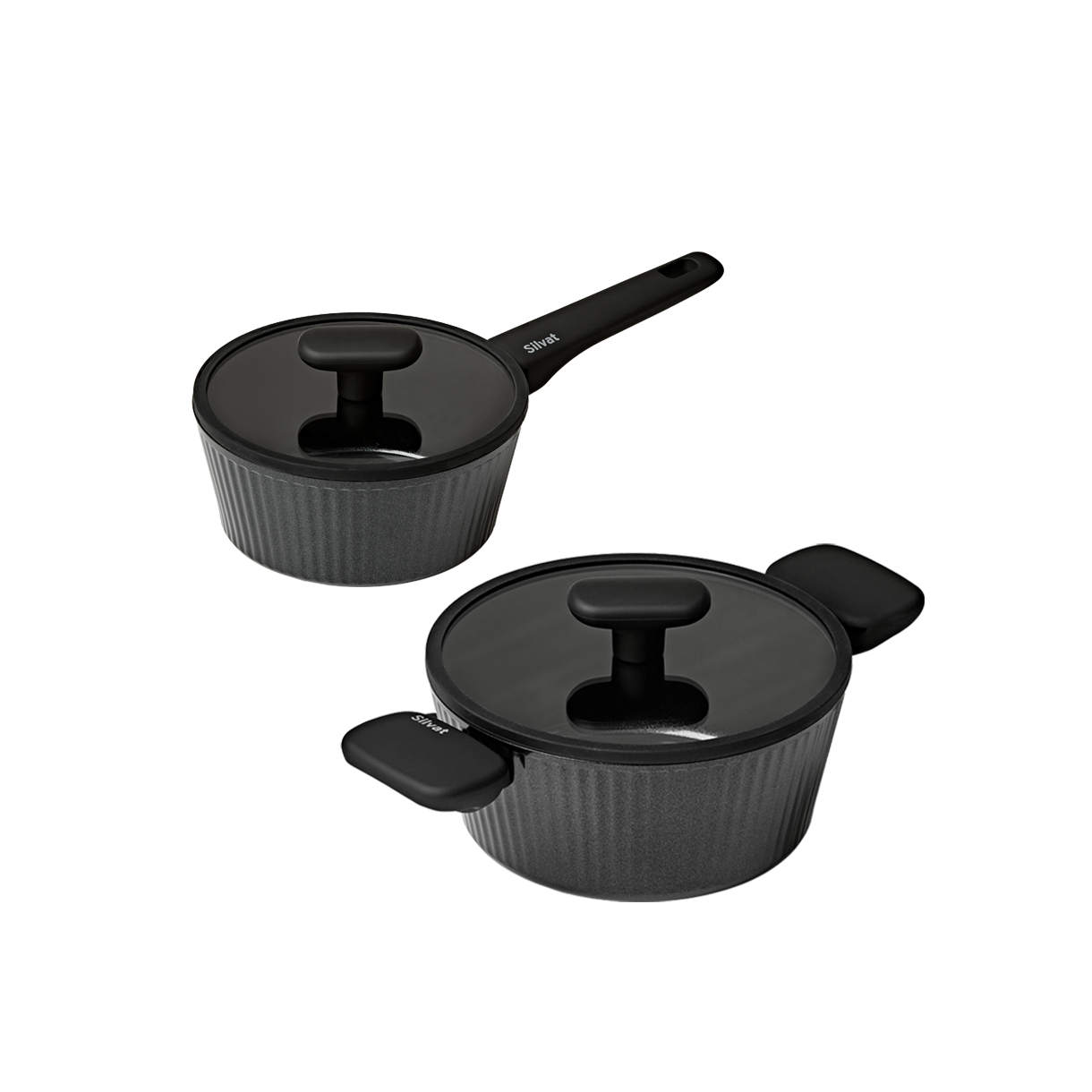 실바트 벨리나 IH 단조 냄비 2종 세트(18편수+24양수)(Silvat vellina IH Forging Pot Set of 2 (18 single handle pot+24 double handle pot)) - 2