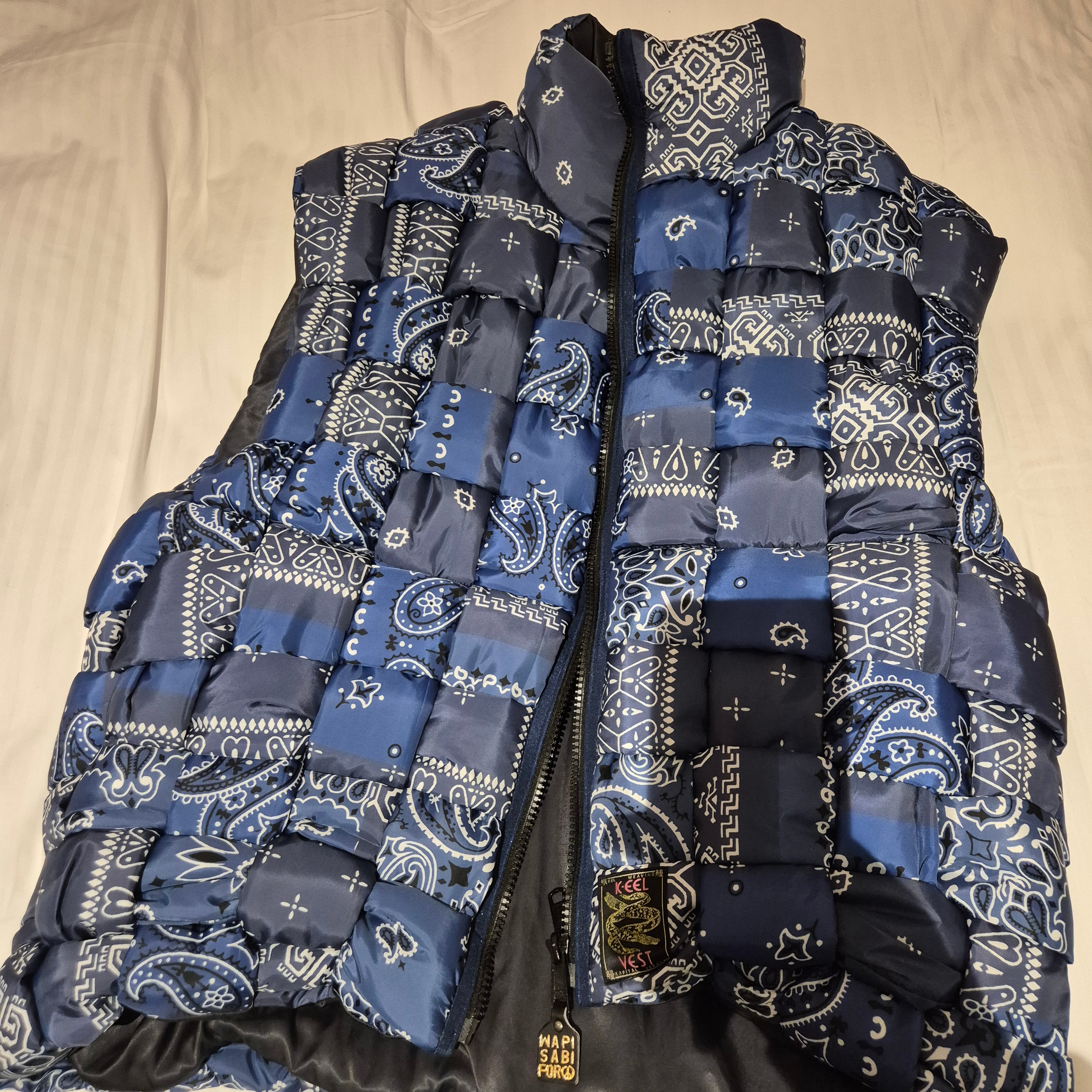 Kapital Bandana Transfer Nylon Keel Weaving Vest Dark Navy, Oakley Eye Jacket Redux Silver Frame Prizm Black Polarized Lenses High Bridge Fit 착용 스타일 - 4