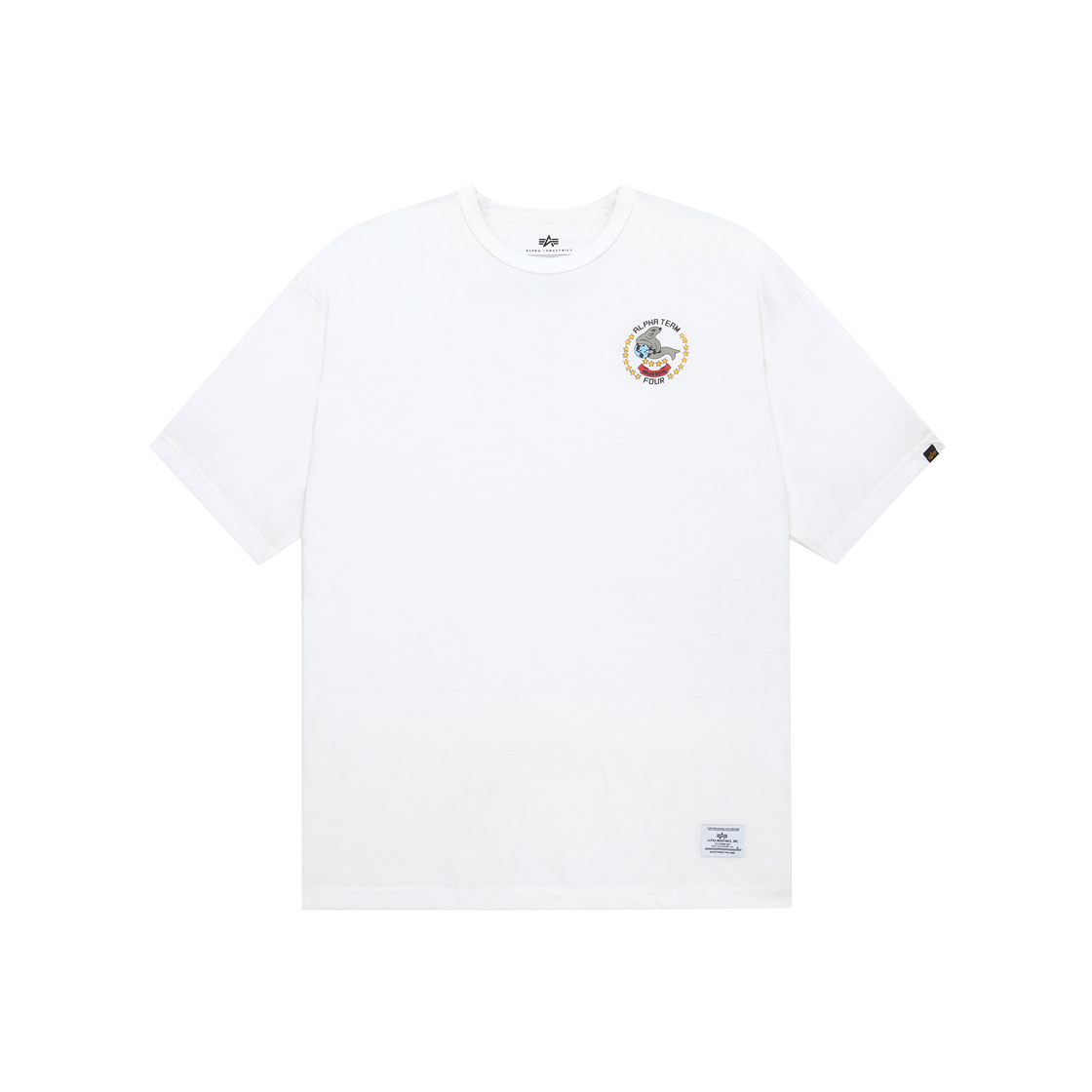 알파 인더스트리 릴랙스드 알파 씰 티셔츠 화이트(ALPHA INDUSTRIES Relaxed Alpha Seal Tee White)