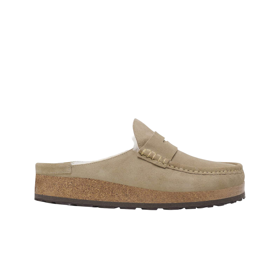 버켄스탁 네이플스 셔링 스웨이드 레더 퍼 토프 - 레귤러(Birkenstock Naples Shearling Suede Leather Fur Taupe - Regular)