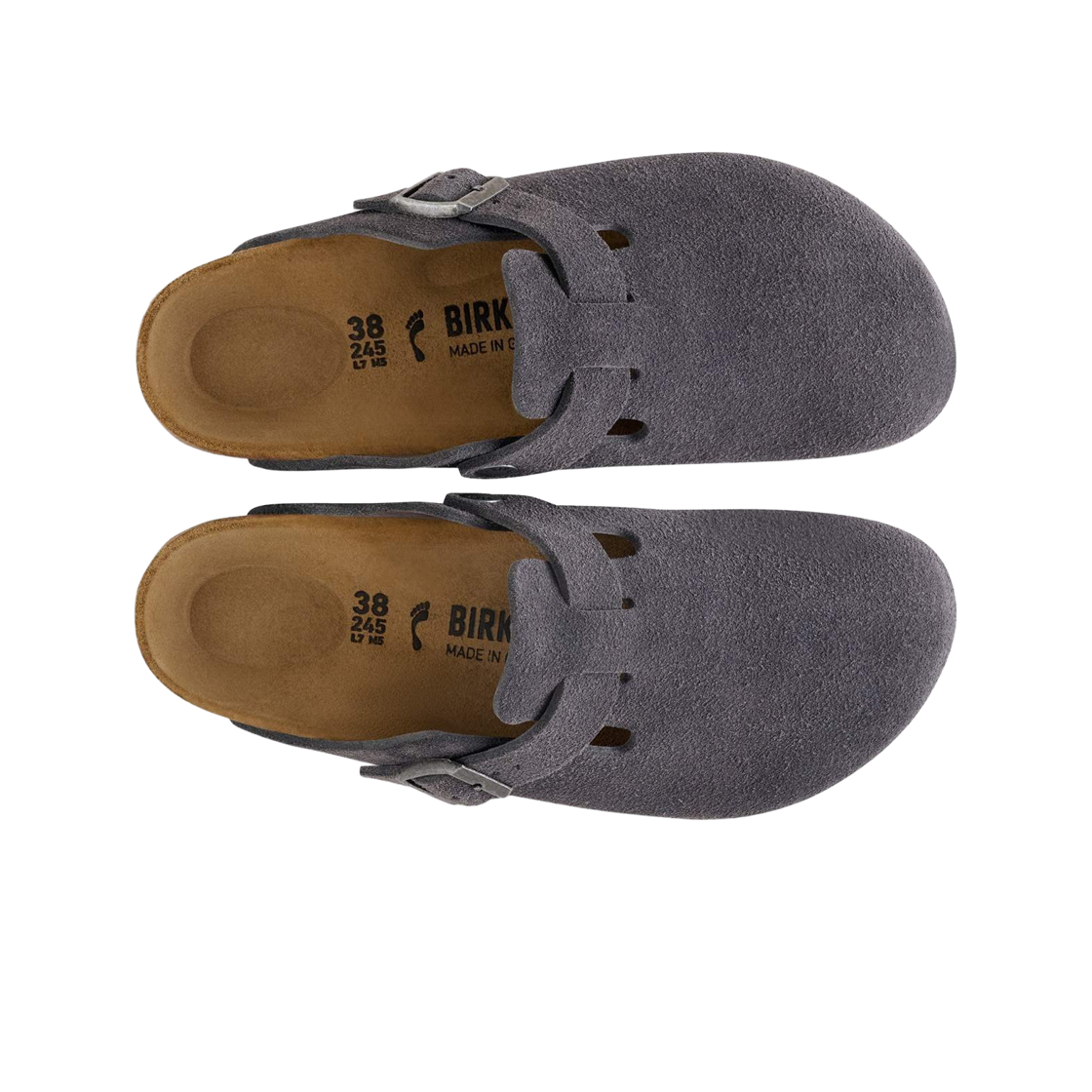 버켄스탁 보스턴 스웨이드 레더 차콜 - 내로우(Birkenstock Boston Suede Leather Charcoal - Narrow) - 2