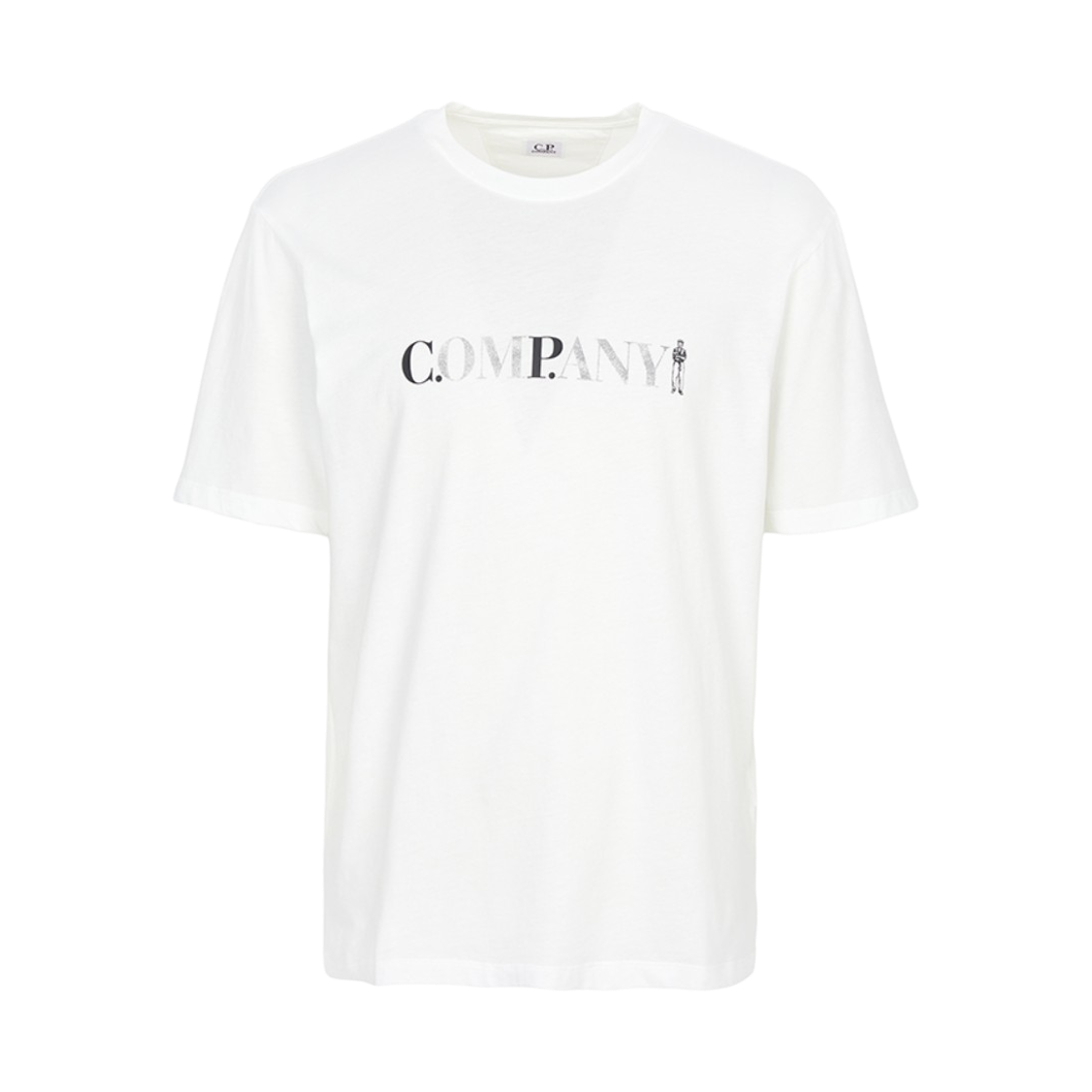 20CMTS085A005100W103 C.P. Company 30/1 Jersey Short Sleeve Chest Logo T-Shirt Gauze White - 26SS