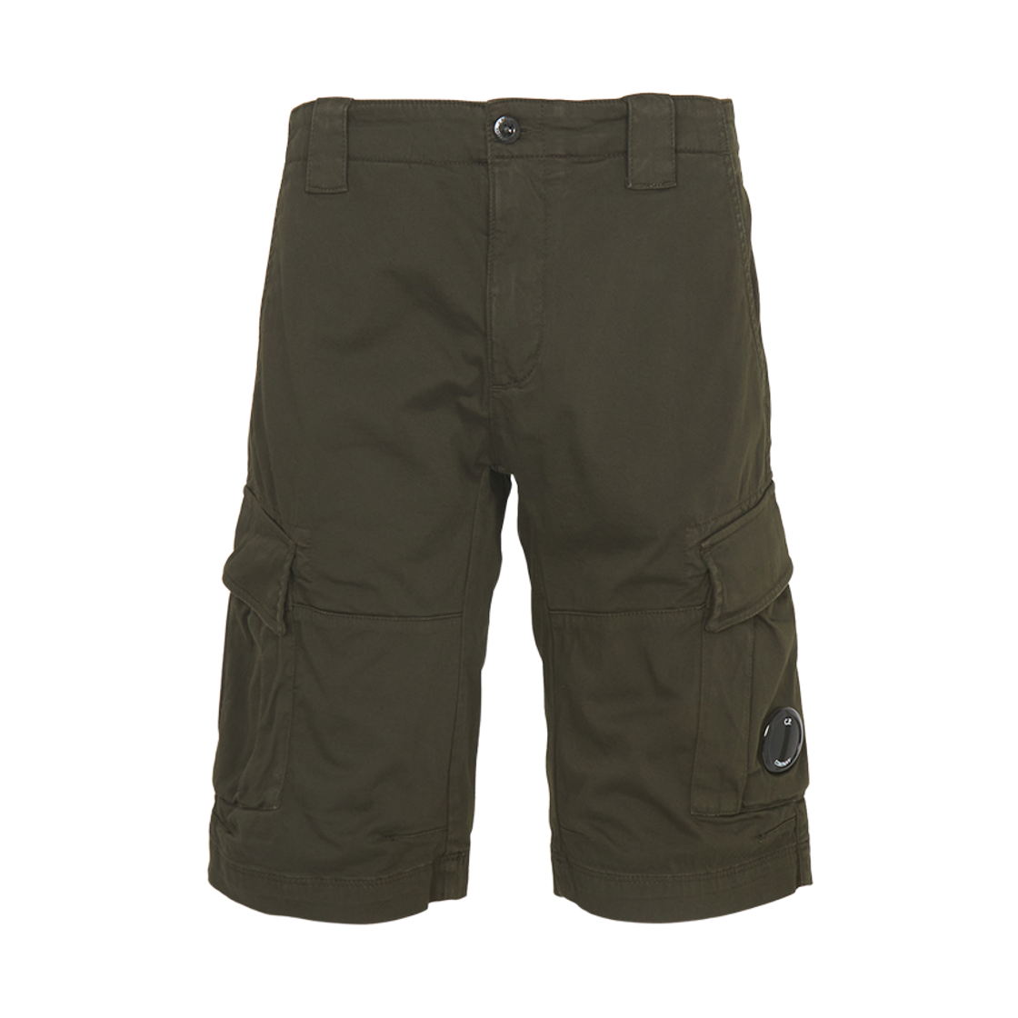 20CMBE746A005694G683 C.P. Company Stretch Sateen Cargo Lens Shorts Ivy Green - 26SS