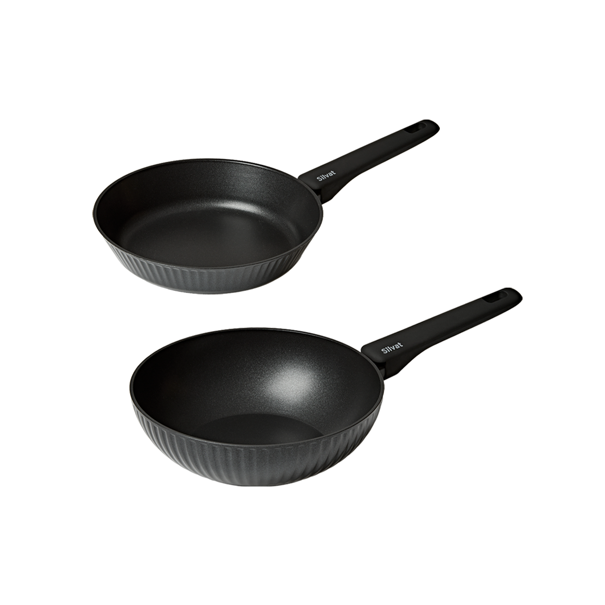 실바트 벨리나 IH 단조 프라이팬 2종 세트(24팬+28웍)(Silvat vellina IH Forging Frying Pan Set of 2 (24 Pan + 28 Wok)) - 2