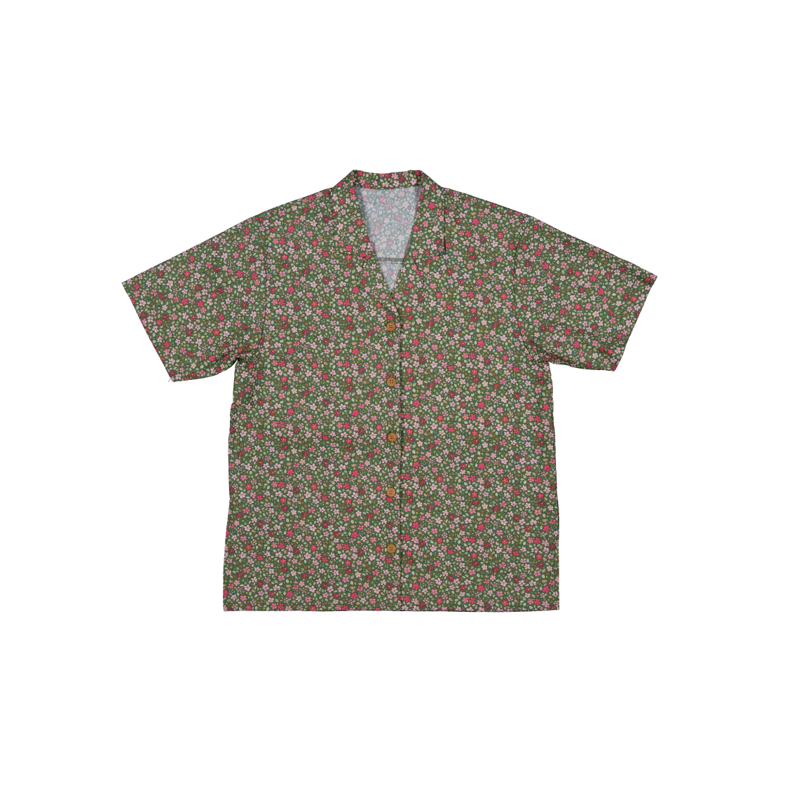 KS6BRSH002GR Kookeesee Wild Flower Tokyo Shirt Green