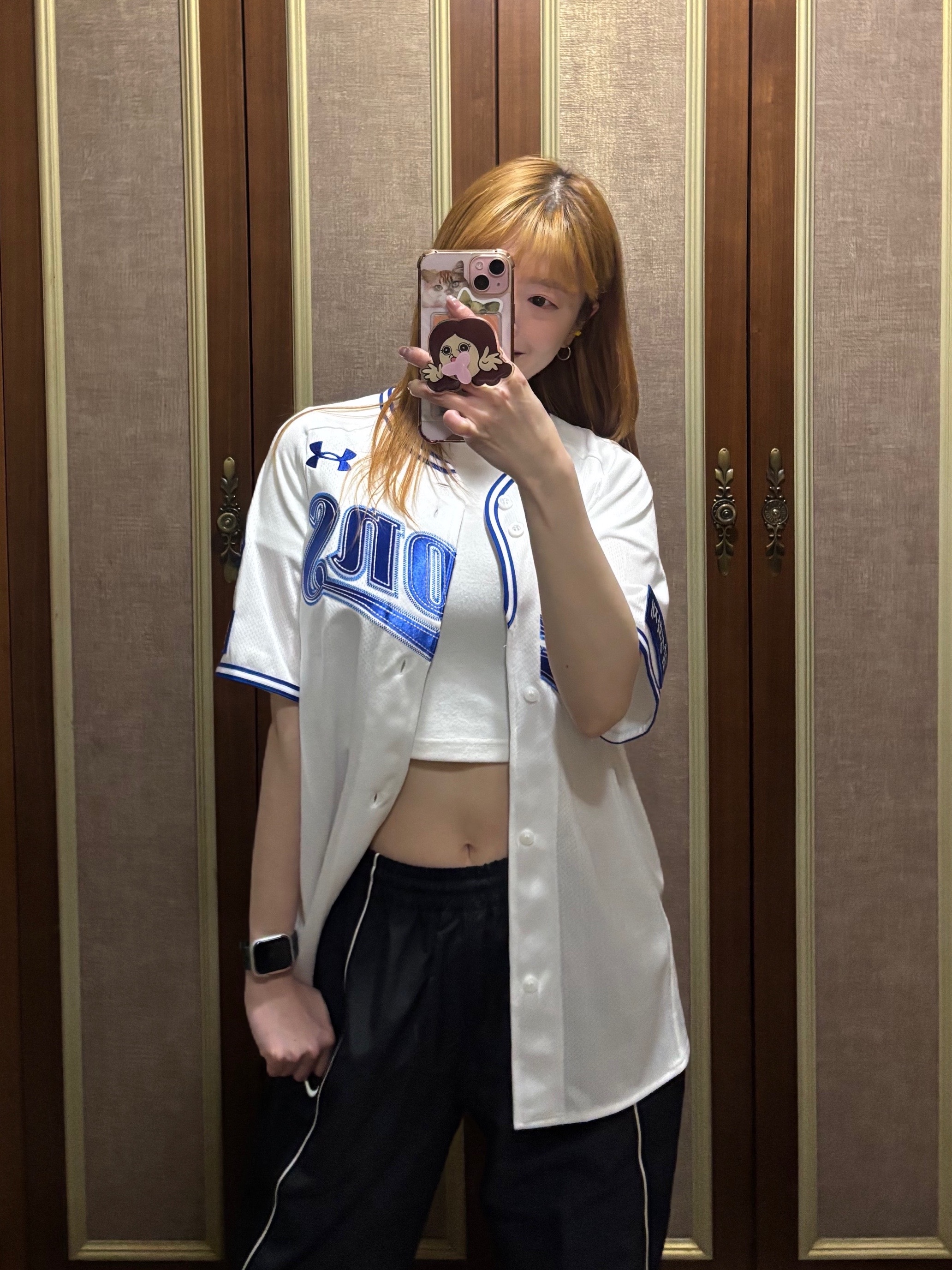 Samsung Lions 2025 Professional Home Uniform White (Non Marking Ver.) 착용 스타일 - 2