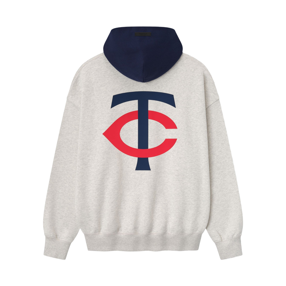에센셜 x MLB 미네소타 트윈스 스포츠 후드 오트밀 헤더 미드나잇 네이비 - 25FW(Essentials x MLB Minnesota Twins Sport Hoodie Oatmeal Heather Midnight Navy - 25FW) - 2