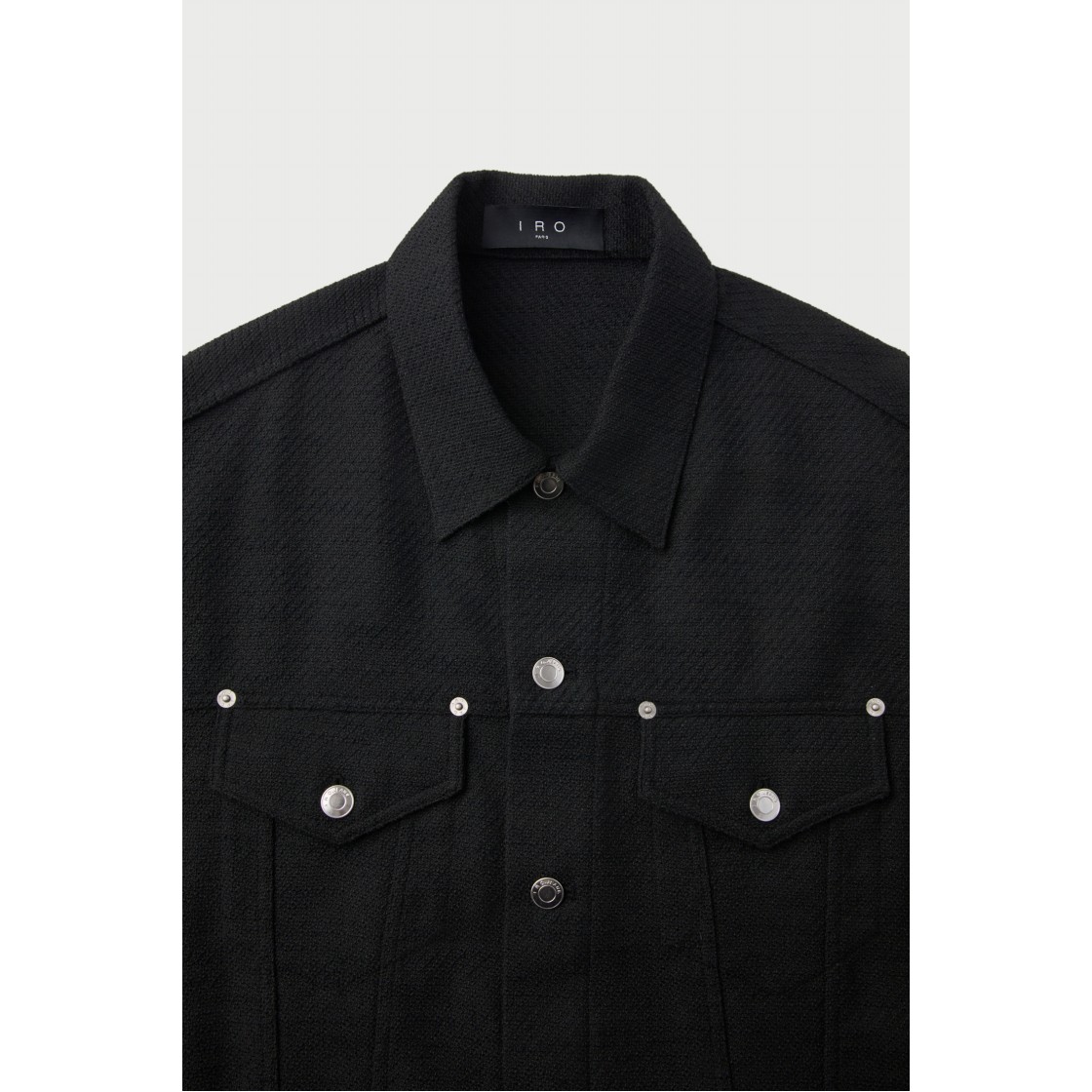 이로 테본 트윌 코튼 트러커 자켓 블랙(IRO Tevone Twill Cotton Trucker Jacket Black) - 4