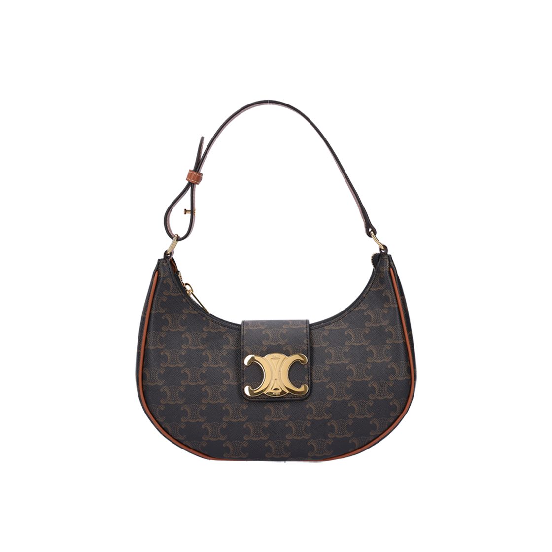 IT2AOBAH2JGF Celine Medium Triomphe Ava Bag in Triomphe Canvas & Calfskin Tan