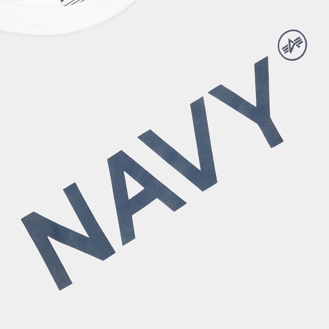 알파 인더스트리 릴랙스드 네이비 티셔츠 화이트(ALPHA INDUSTRIES Relaxed Navy Tee White) - 3