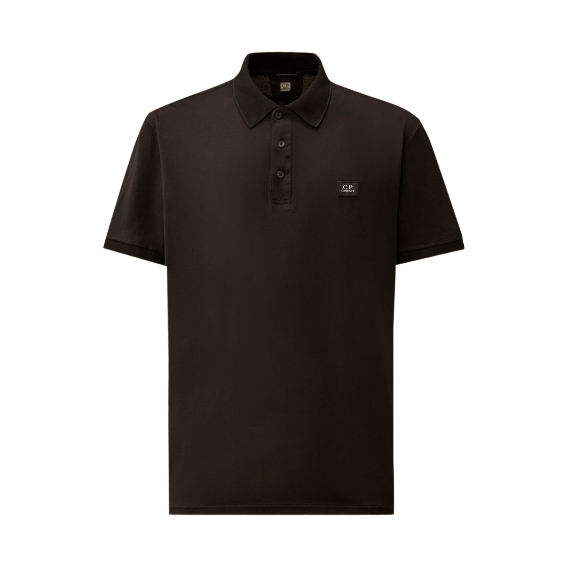 20CMPL115A006374G999 C.P. Company 70/2 Mercerized Jersey Gasato Short Sleeve Polo Black - 26SS