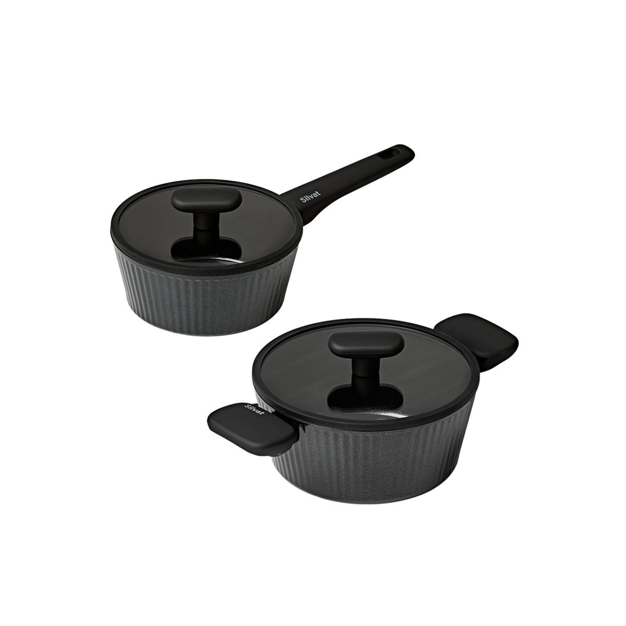 실바트 벨리나 IH 단조 냄비 2종 세트(18편수+20양수)(Silvat vellina IH Forging Pot Set of 2 (18 single handle pot+20 double handle pot)) - 1