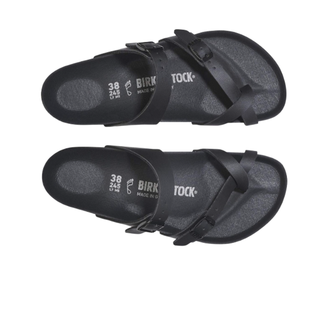 버켄스탁 마야리 비르코 플로 트리플 블랙 - 내로우(Birkenstock Mayari Birko Flor Triples Black - Narrow) - 2