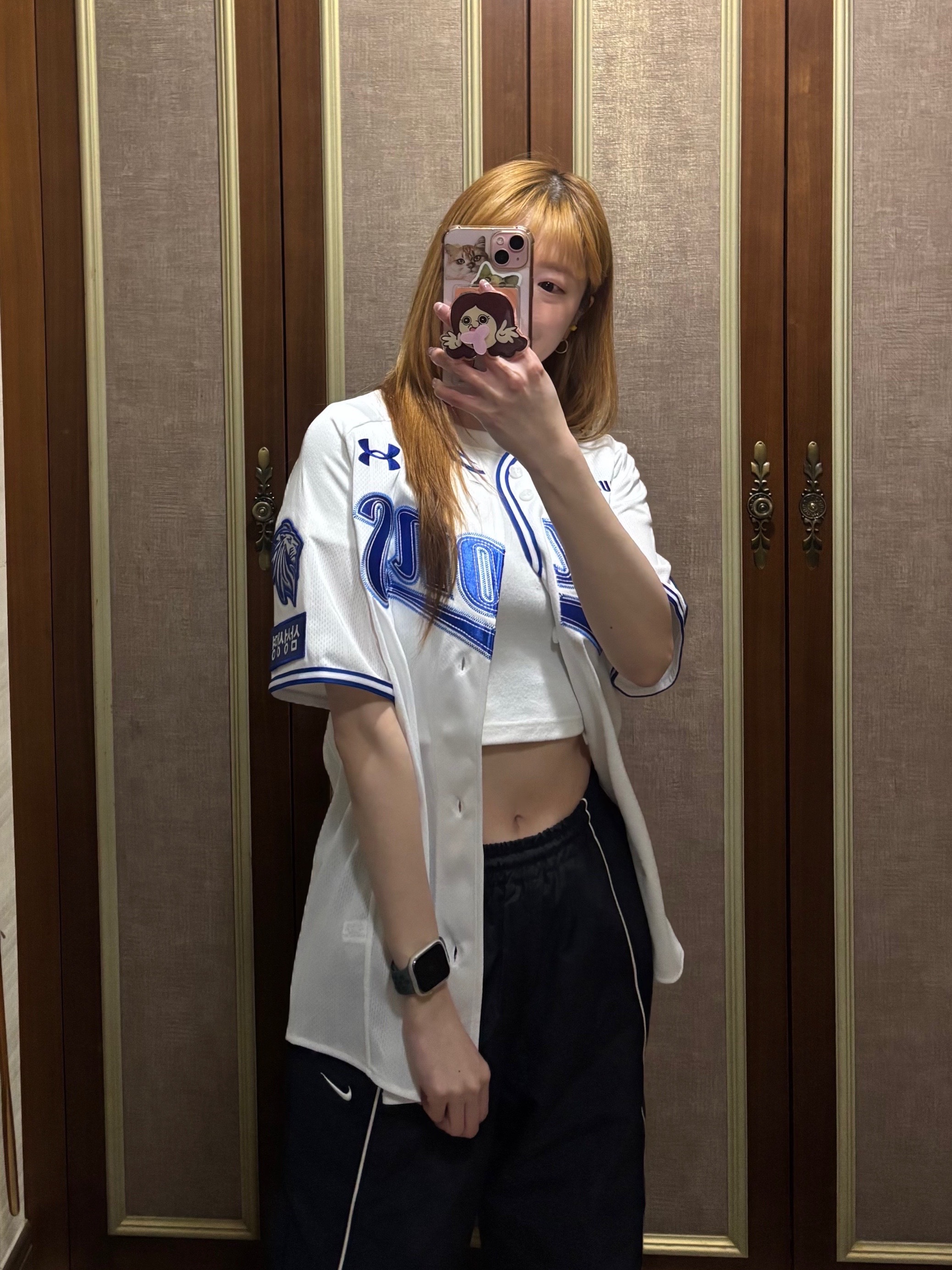 Samsung Lions 2025 Professional Home Uniform White (Non Marking Ver.) 착용 스타일 - 3