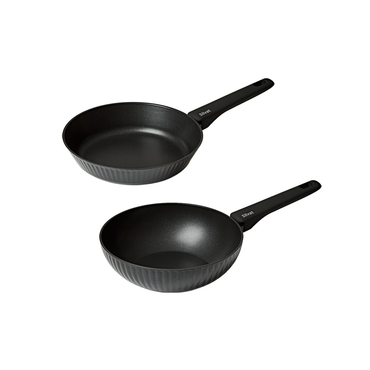 실바트 벨리나 IH 단조 프라이팬 2종 세트(24팬+24웍)(Silvat vellina IH Forging Frying Pan Set of 2 (24 Pan + 24 Wok)) - 2