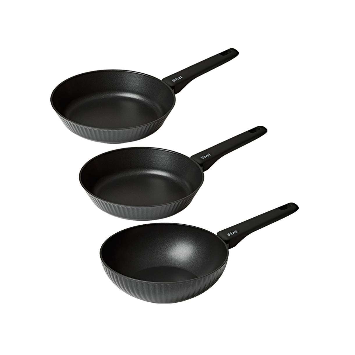 실바트 벨리나 IH 단조 프라이팬 3종 세트(28팬+28팬+28웍)(Silvat Vellina IH Forging Frying Pan Set of 3 (28 Pan + 28 Pan + 28 Wok)) - 2
