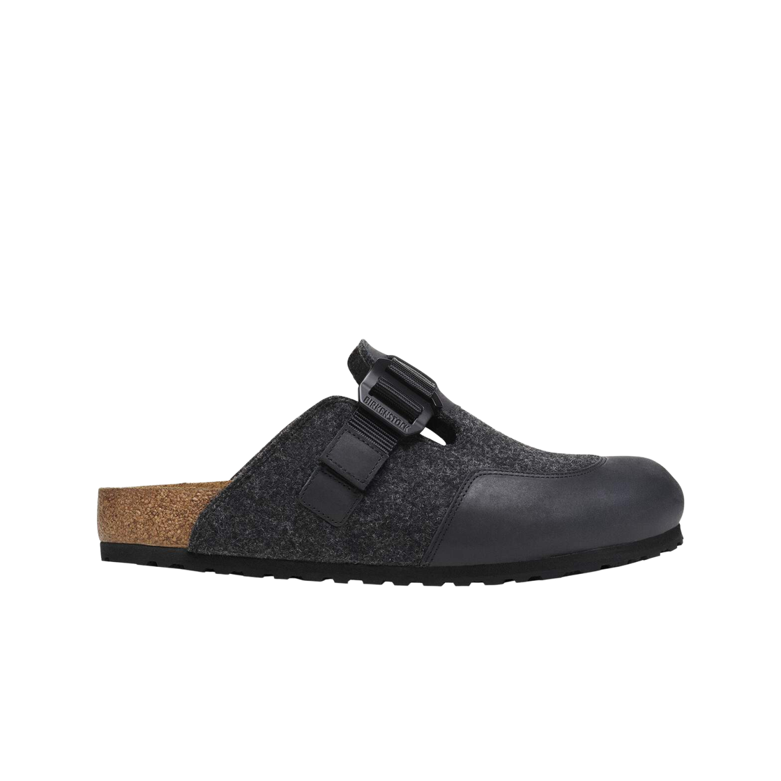 1030159 Birkenstock Boston Nova Felt Leather Textile Anthracite - Regular