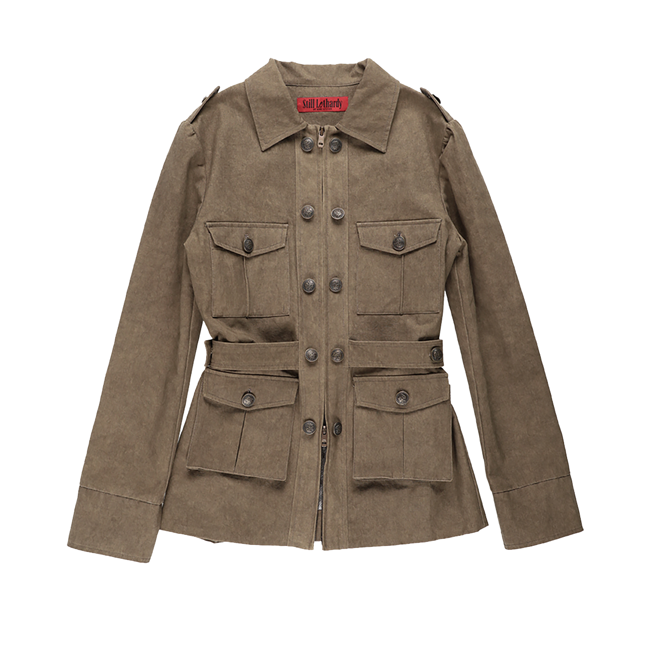 SL26SSJK01BR Still Lethardy Military Napoleon Jacket Brown