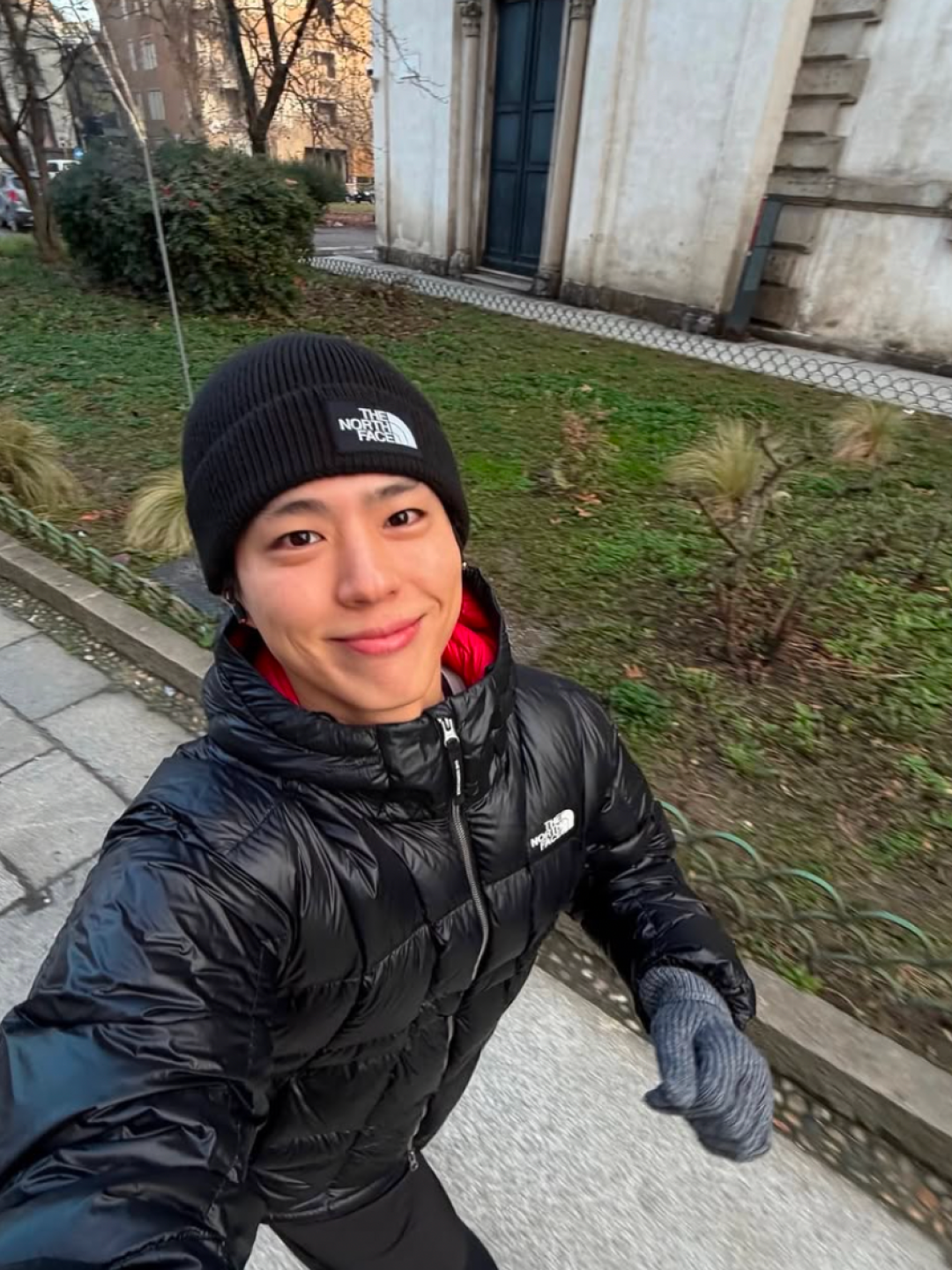 The North Face White Label Novelty Olema Hoodie Black, The North Face Line-X Jacket Gray - 25FW 착용 스타일 - 4