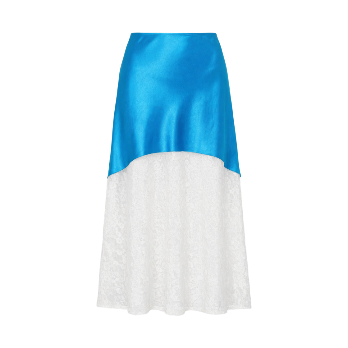 포샤 레이스 믹스 스커트 블루(Posha Lace Mixed Skirt Bl)
