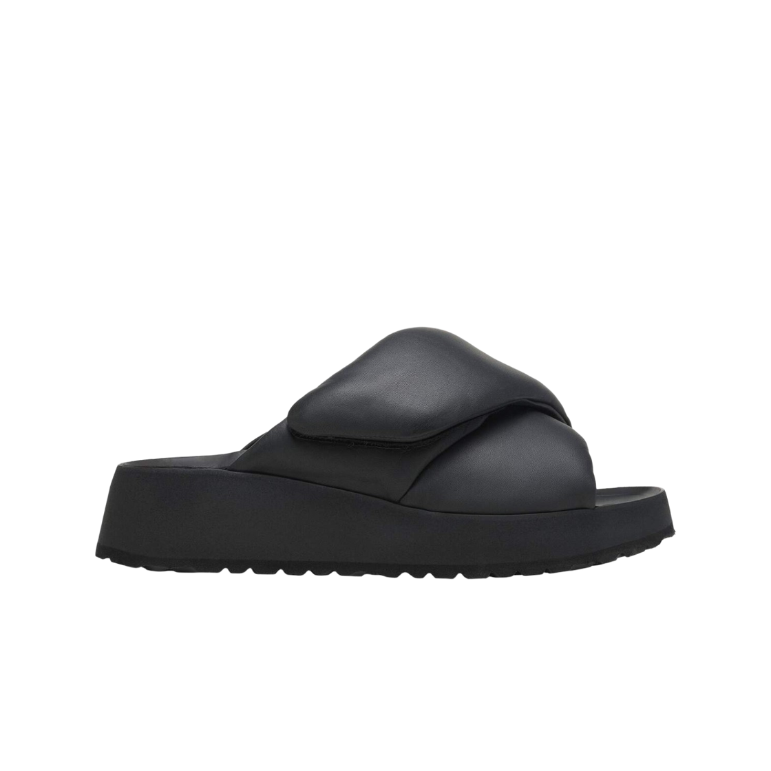 1030562 (W) Birkenstock Theda Cross Strap Natural Leather Black - Narrow