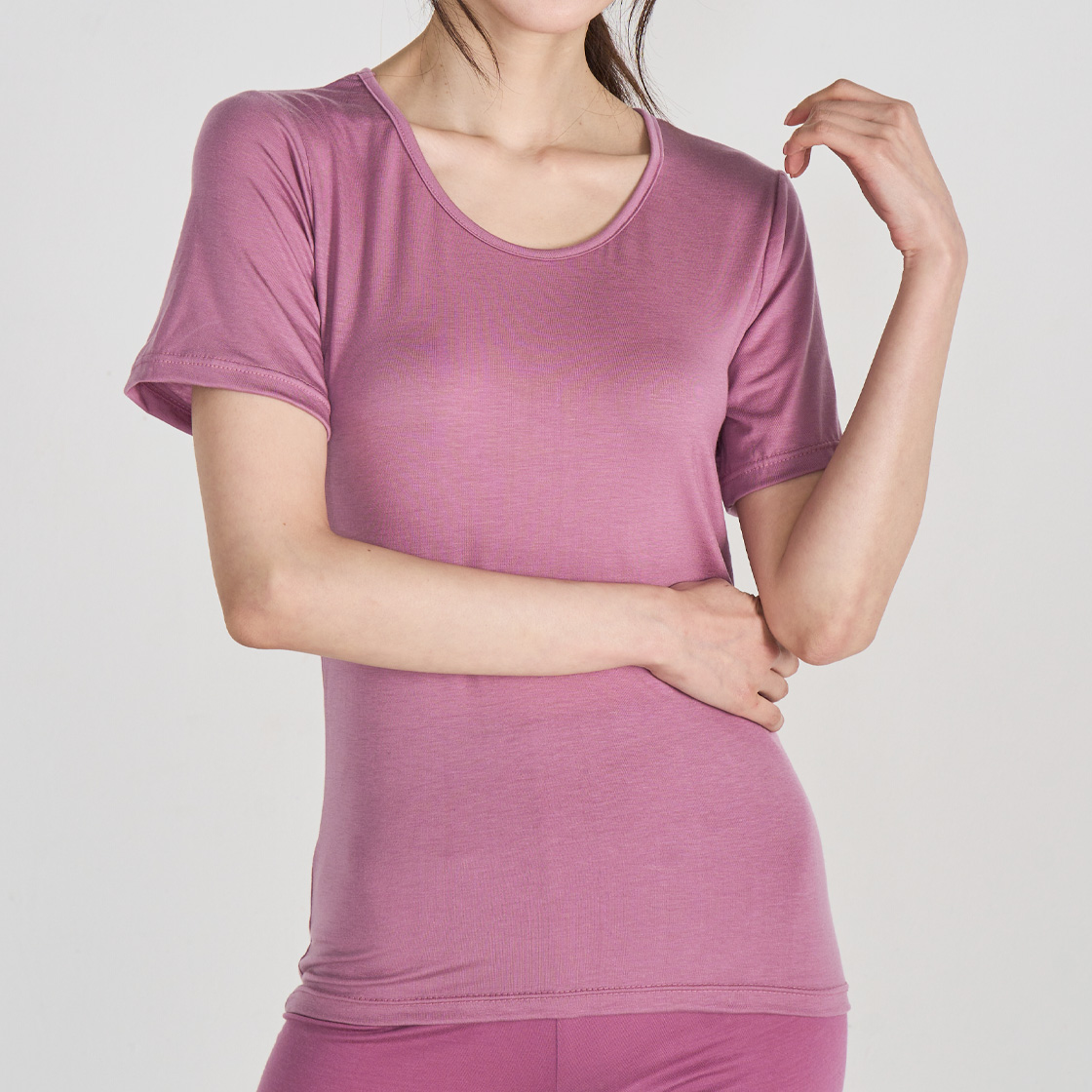에이원 텐셀 소프트 반팔 런닝 퍼플(AONE Tencel Soft Short-Sleeve Running Top Purple) - 2