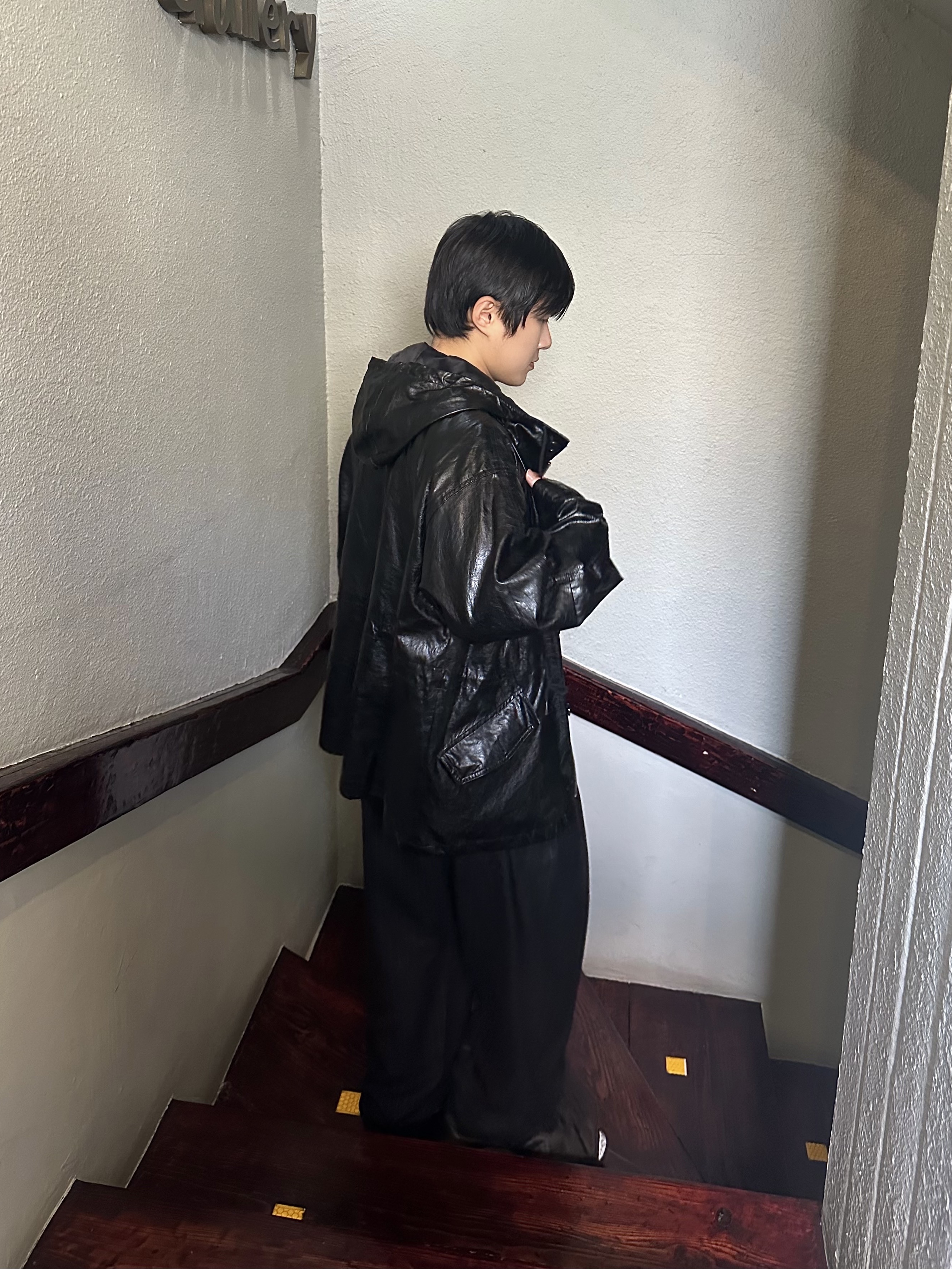 noun Wide Tapered Pants Stripe Black, Balenciaga Tyrex Sneakers Black 착용 스타일 - 2