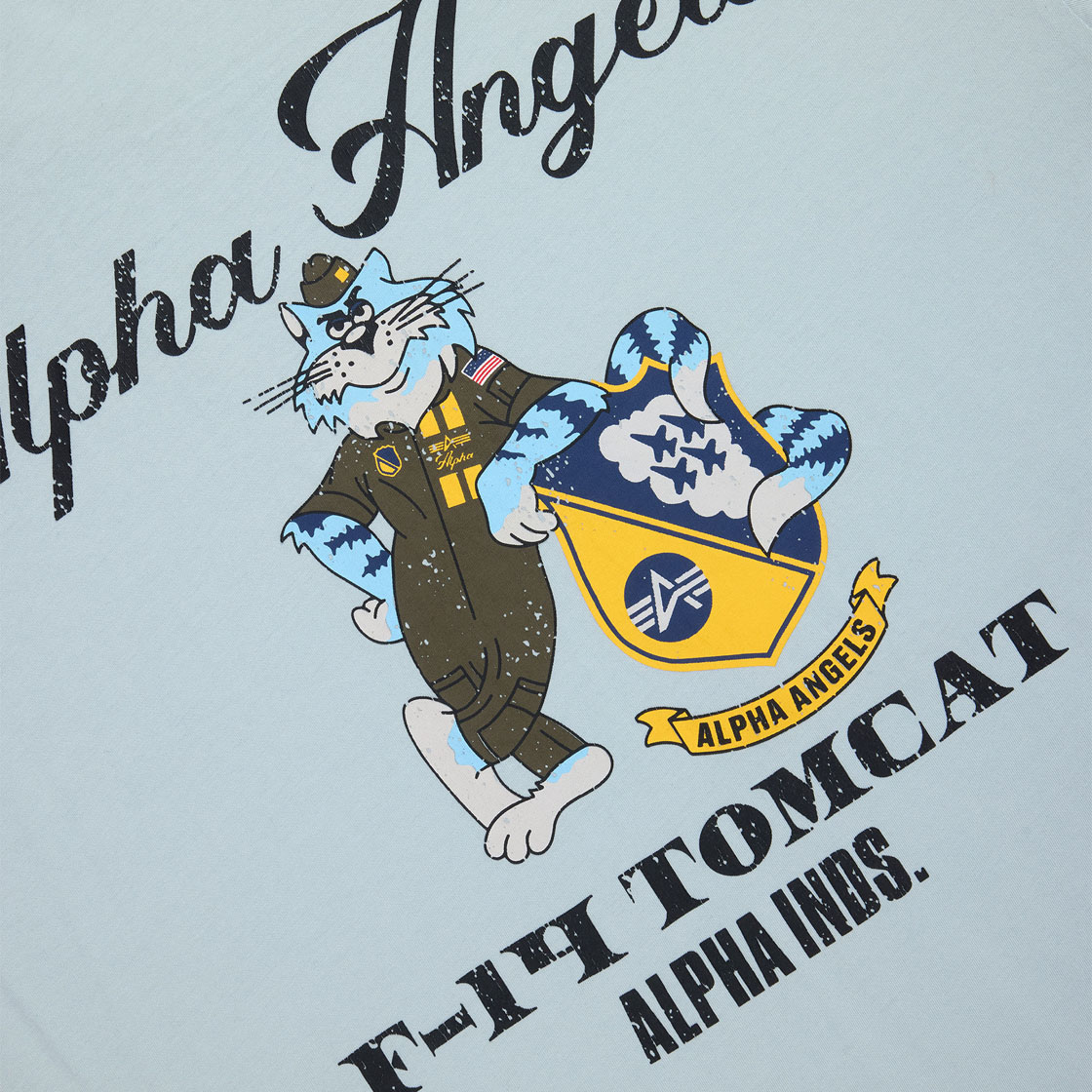 알파 인더스트리 릴랙스드 알파 엔젤스 티셔츠 미스트(ALPHA INDUSTRIES Relaxed Alpha Angels Tee Mist) - 3