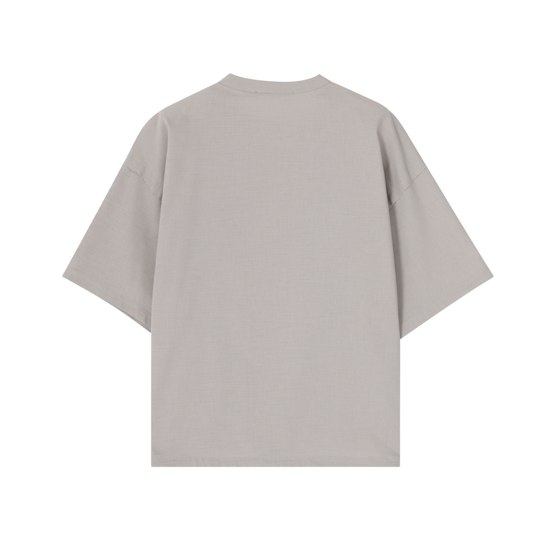 송지오 컬렉션 엠브로이드 폴립티크 우븐 티셔츠 카키 그레이(SONGZIO COLLECTION Embroidered Polyptych Woven T Shirt Khaki Grey) - 2