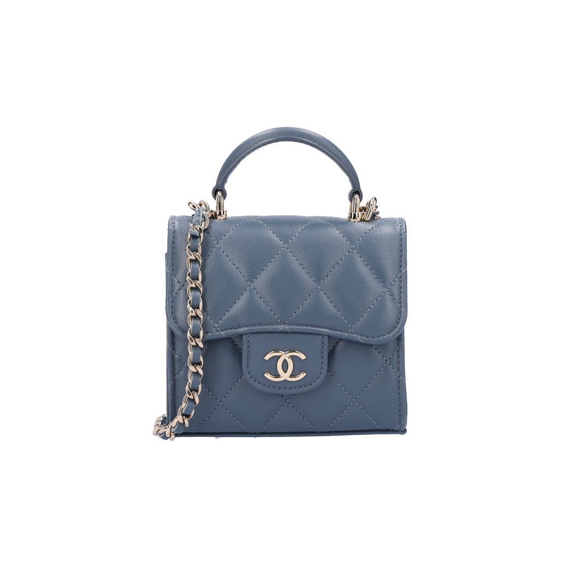 IT7825MAPDHL Chanel Top Handle Chain Mini Bag in Lambskin Gold