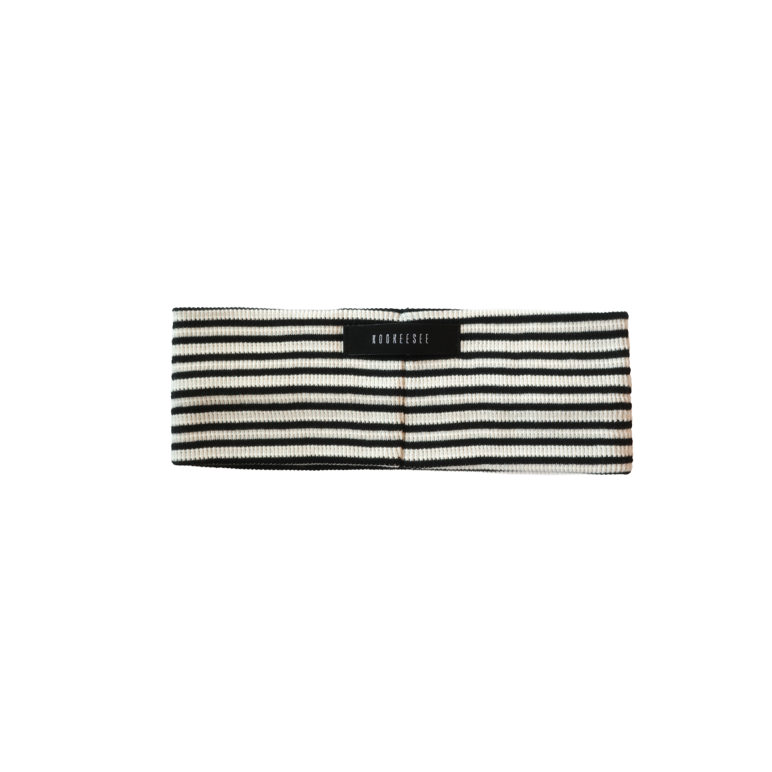 쿠키시 스트라이프 와플 헤드 밴드 블랙/아이보리(Kookeesee Stripe Waffle Head Band Black/Ivory)