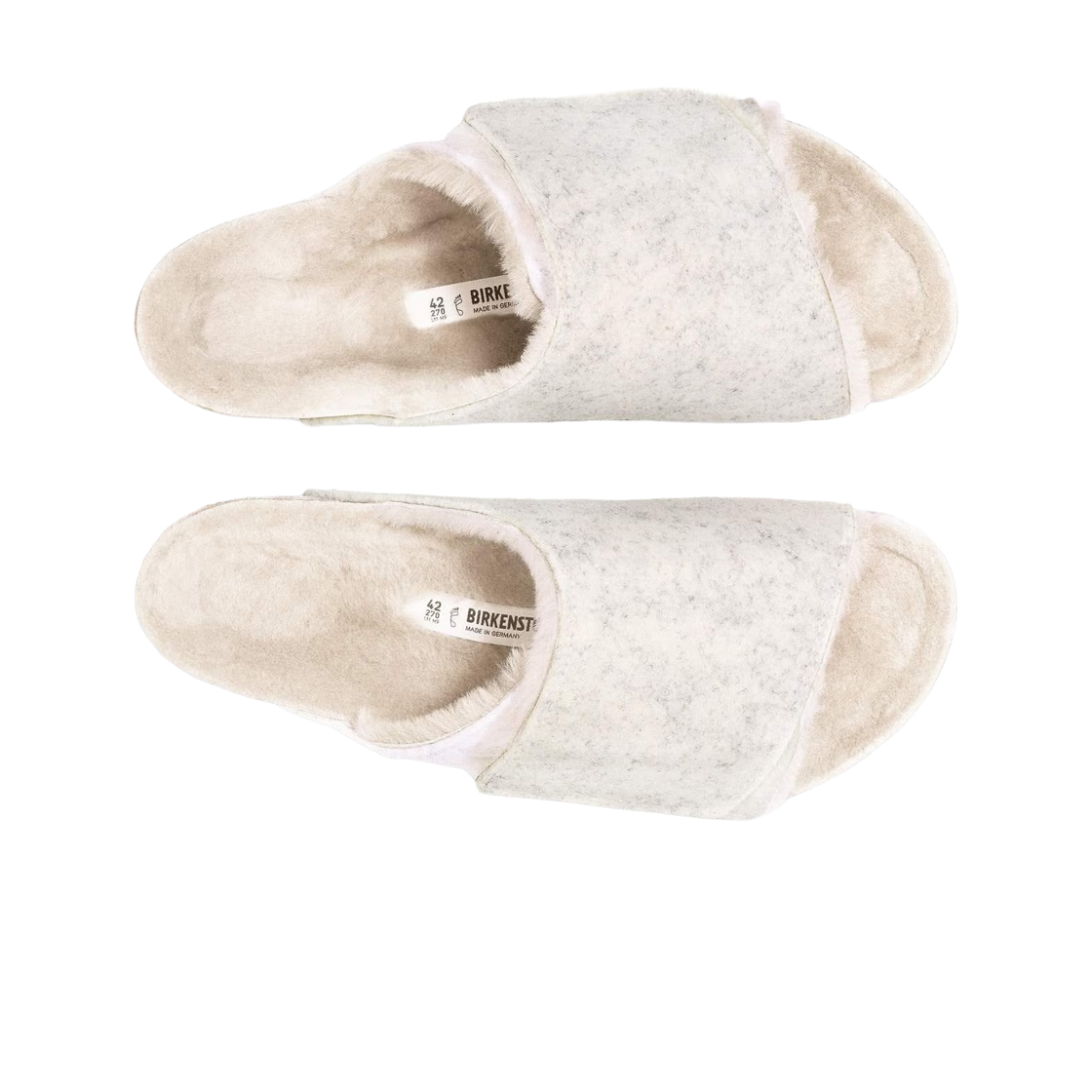 버켄스탁 솔라나 셔링 펠트 오이스터 - 레귤러(Birkenstock Solana Shearling Felt Oyster - Regular) - 2